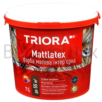 Фарба інтер'єрна TRIORA Mattlatex 7 кг біла матова