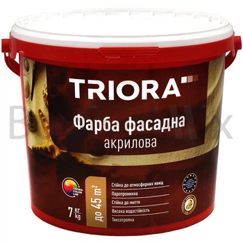 Фарба фасадна TRIORA NEW акрилова 5 л біла матова