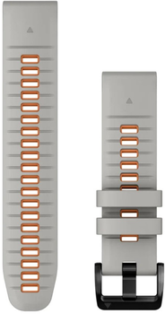 Ремінець Garmin QuickFit Silicone Band 22mm Fog Gray/Ember Orange (010-13280-02)