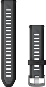 Pasek Garmin Quick Release Silicone Band 20mm Black/Slate Grey (010-11251-AG)