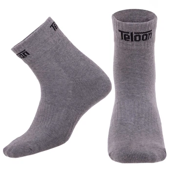 Носки спортивные мужские высокие TELOON TSS001 39-44 (нейлон, хлопок, серый)