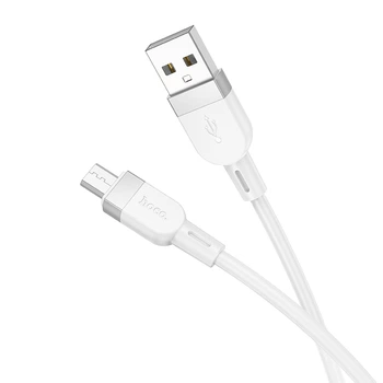 Кабель Hoco X109 Energy silicone charging data cable Micro White