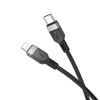 Кабель Hoco X109 Energy silicone charging data cable iP(L-1M) Black