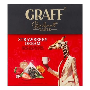 Чай зеленый Graff Strawberry Dream 20 шт * 1.8 г (4820279611174)