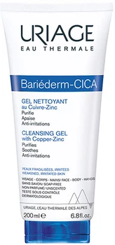 Очисний цика-гель для тіла Uriage Bariéderm Cleansing CICA-Gel Cu-Zn для сухої й атопічної шкіри 200 мл (3661434008962)
