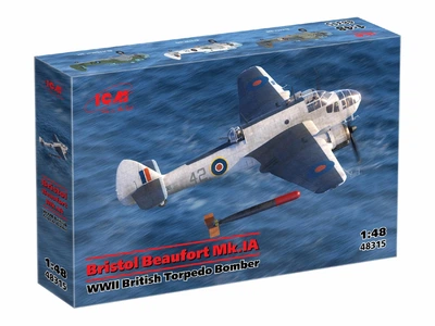 Сборная модель ICM Bristol Beaufort Mk.IA Британский торпедоносец 2 СВ 48315