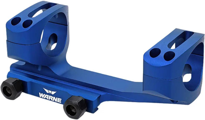 Крепление-моноблок Warne X-Skeleton Mount. d - 30 мм. Ultra High. Weaver/Picatinny. Blue