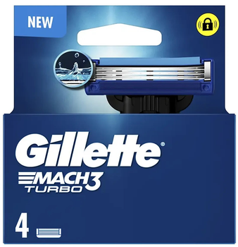 Набір картриджів для бритви Gillette Mach-3 Turbo 4 шт (8001090429216)