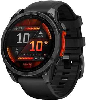 Smartwatch Garmin fenix 8 47mm AMOLED Slate Gray with Black Silicone Band (010-02904-00)