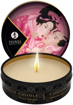 Масажна олія у формі свічки Shunga Rose Petals Троянда 30 мл (697309046008)
