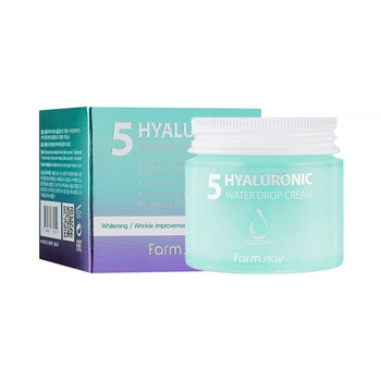 Зволожуючий крем з 5 видами гіалуронової кислоти Farm Stay Hyaluronic 5 Water Drop Cream