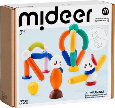 Конструктор Mideer Радужные строительные палочки 32 детали (MD1588)