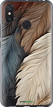 Чехол на Xiaomi Mi Max 3 Листья в стиле бохо "5643u-1534-70447"