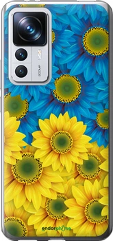 Чохол на Xiaomi 12T Pro Жовто-блакитні квіти "1048u-2869-2452772706"