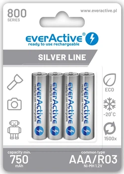 Аккумулятор everActive 4x EVHRL03-800, AAA/(R03), 800mAh, LSD Ni-MH, блистер 4шт