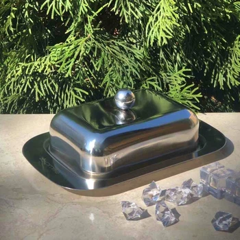 Масленка с крышкой из нержавеющей стали Kamille