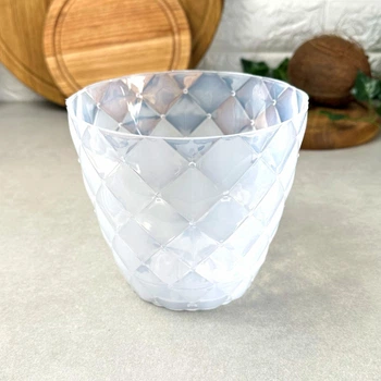 Орхидейница с прозрачными стенками и сливом воды 1.6 л Elif Plastik 736-0