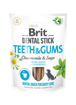 Ласощі для собак Brit Care Dental Stick Teeth & Gums для чищення зубів з ромашкою та шавлієм 7 шт, 251 г