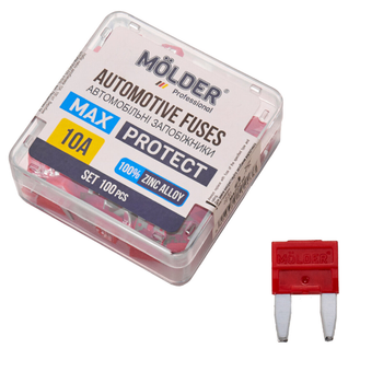 Набор предохранителей Molder "Мини", 10А, 100шт