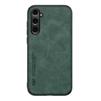 Кожаный чехол - накладка X&E для Samsung Galaxy M55 с металлической вставкой green