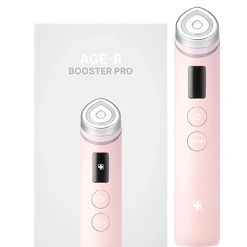 Устройство для домашнего ухода за кожей 6 в 1 Medicube AGE-R Booster Pro Розовый электропорация / микротоки / электромиостимуляция / электрические микроиглы / ультразвуковая вибрация / LED-терапия