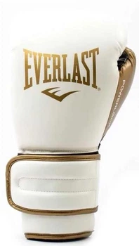 Боксерские перчатки Everlast POWERLOCK 2R TRAINING GLOVE белый, золотой Уни 12 унций P00003049