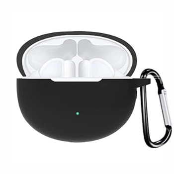 Чохол-накладка DK Silicone Candy Friendly з карабіном для Huawei FreeBuds 4i (black)