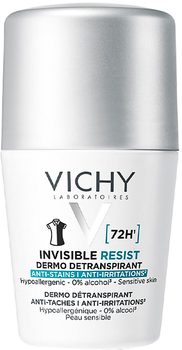 Кульковий антиперспірант Vichy Invisible Resist 72h 2 х 50 мл (3337875895620)