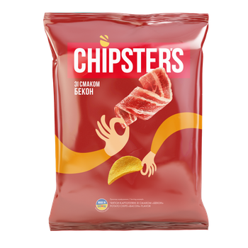 Чипсы картофельные со вкусом бекона Chipster`s 120г (4820182741852)