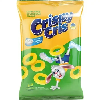 Кольца кукурузные Crispy Cris 55 г сметана с зеленью (4820241800421)