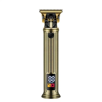 Аккумуляторный металлический триммер Sokany SK-16019 для стрижки волос с насадками золотистый