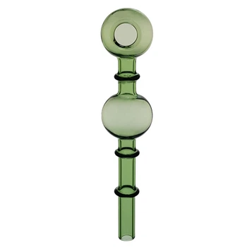 Трубка Стеклянная Вапорайзер 15 см "Oil Pipe Two Balls Green"