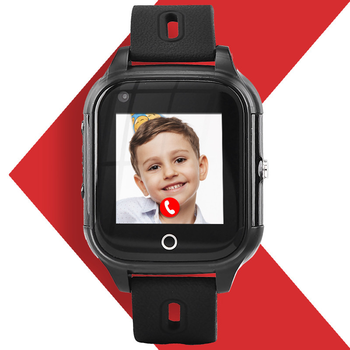 Детские умные часы с GPS JETIX DF100 влагозащищенные с 4G видеозвонком (Pink) Black