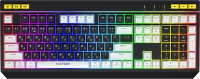 Клавіатура Hator Icefall USB RGB підсвічування Black/White