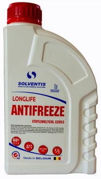 Охлаждающая жидкость 1 л красный -37°С Антифриз Solventis G12+