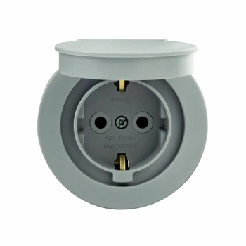 Розетка с з/к с крышкой Ovivo Electric xOne Сірий