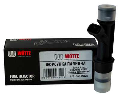 Форсунка паливна Daewoo Lanos, Aveo нов. типу WOTTZ (тонка, 2 розпилювачі)