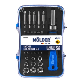Викрутка Molder реверсивна з комплектом насадок 45шт MT32345