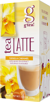 Напій G'Tea! Tea Latte Ванільна карамель 10 г х 10 стіків (5060846022456)