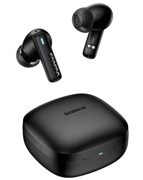 Бездротові навушники Bluetooth Вкладиші Baseus Bowie E19 для iPhone Android Вбудований мікрофон З вологозахистом IPX5 BT 5.3 Black