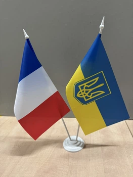 Набор настольный Треос флажки "Украина - Франция"