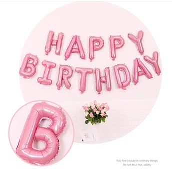 Фольговані Надувні Кулі HAPPY BIRTHDAY Ніжно -Рожевий