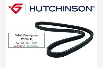 Ремінь генератора (клиновий) HUTCHINSON AV 10 La 925 Hutchinson (AV10LA925)