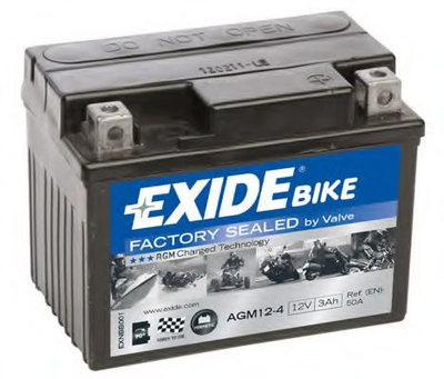 Стартерная батарея (аккумулятор) EXIDE AGM12-4 Exide (AGM124)