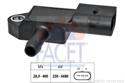 Датчик давления выхлопных газов Golf/Passat/Caddy/T6/Crafter 1.6/2.0TDI 12- (10.3327) Facet Facet (103327)