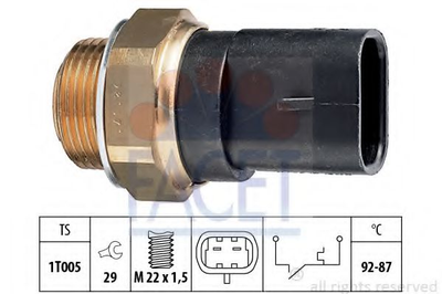 Датчик вмикання вентилятора Fiat Panda/Tempra/Tipo/Uno 0.8-2.8 79- (7.5031) Facet Facet (75031)