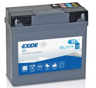 Стартерная батарея (аккумулятор) EXIDE GEL12-19 Exide (GEL1219)