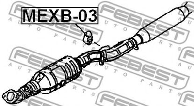Кронштейн глушника Febest (MEXB03)