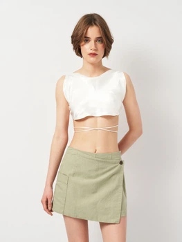 Кроп топ женский Zara 3067/338 M Белый (03067338250030)