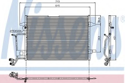 Радиатор кондиционера Nissens (94207)